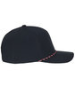 Outdoor Cap Structured Solid Back Hat navy ModelSide