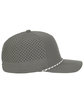 Outdoor Cap Perforated Back Rope Cap charcoal ModelSide