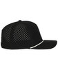 Outdoor Cap Perforated Back Rope Cap black ModelSide