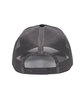 Outdoor Cap Structured Trucker With Solid Mesh Back Hat black/ charcoal ModelBack