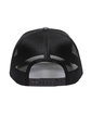 Outdoor Cap Structured Trucker With Solid Mesh Back Hat charcoal/ black ModelBack