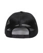 Outdoor Cap Structured Trucker With Solid Mesh Back Hat black/ black ModelBack