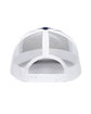 Outdoor Cap Structured Trucker With Solid Mesh Back Hat navy/white ModelBack