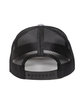 Outdoor Cap Structured Trucker With Solid Mesh Back Hat ln htrd gry/ blk ModelBack