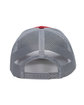 Outdoor Cap Structured Trucker With Solid Mesh Back Hat cardinal/ grey ModelBack