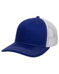 Outdoor Cap Structured Trucker With Solid Mesh Back Hat royal/ white ModelQrt