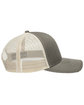 Outdoor Cap Structured Trucker With Solid Mesh Back Hat olive/ khaki ModelSide