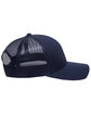 Outdoor Cap Structured Trucker With Solid Mesh Back Hat navy/ navy ModelSide