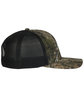 Outdoor Cap Structured Camo Trucker With Solid Mesh Back Hat msy oak ct/ blk ModelSide