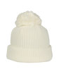 Outdoor Cap Oversized Watch Cap With Pom ivory ModelBack