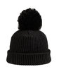 Outdoor Cap Oversized Watch Cap With Pom black ModelBack