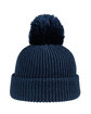 Outdoor Cap Oversized Watch Cap With Pom midnight blue ModelBack