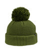 Outdoor Cap Oversized Watch Cap With Pom olive ModelQrt