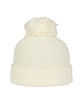 Outdoor Cap Oversized Watch Cap With Pom ivory ModelSide