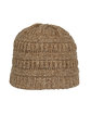 Outdoor Cap Cable Knit Beanie heathered brown ModelSide