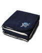 Prime Line Thick Needle Sherpa Blanket navy blue DecoBack