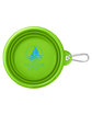 Prime Line Collapsible Pet Bowl With Carabiner lime DecoFront