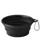 Prime Line Collapsible Pet Bowl With Carabiner black ModelSide