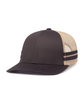 Pacific Headwear Low-Profile Stripe Trucker Cap brown/ khk/ brwn ModelQrt