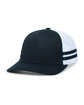Pacific Headwear Low-Profile Stripe Trucker Cap navy/ wht/ navy ModelQrt