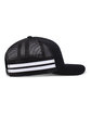 Pacific Headwear Low-Profile Stripe Trucker Cap black/ white ModelSide
