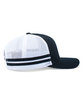 Pacific Headwear Low-Profile Stripe Trucker Cap navy/ wht/ navy ModelSide