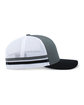 Pacific Headwear Low-Profile Stripe Trucker Cap grph/ wht/ blk ModelSide