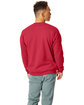 Hanes Unisex Ecosmart Crewneck Sweatshirt deep red ModelBack