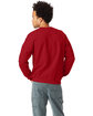 Hanes Unisex Ecosmart Crewneck Sweatshirt red pepper hthr ModelBack