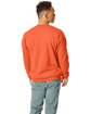 Hanes Unisex Ecosmart Crewneck Sweatshirt orange ModelBack