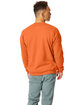 Hanes Unisex Ecosmart Crewneck Sweatshirt safety orange ModelBack