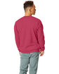 Hanes Unisex Ecosmart Crewneck Sweatshirt heather red ModelBack
