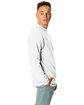 Hanes Unisex Ecosmart Crewneck Sweatshirt white ModelSide