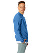 Hanes Unisex Ecosmart Crewneck Sweatshirt denim blue ModelSide