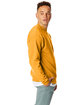 Hanes Unisex Ecosmart Crewneck Sweatshirt gold ModelSide