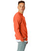 Hanes Unisex Ecosmart Crewneck Sweatshirt orange ModelSide