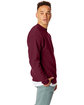 Hanes Unisex Ecosmart Crewneck Sweatshirt maroon ModelSide