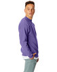 Hanes Unisex Ecosmart Crewneck Sweatshirt purple ModelSide