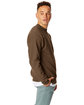 Hanes Unisex Ecosmart Crewneck Sweatshirt army brown ModelSide
