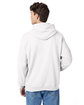 Hanes Unisex Ecosmart Pullover Hooded Sweatshirt white ModelBack
