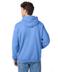 Hanes Unisex Ecosmart Pullover Hooded Sweatshirt carolina blue ModelBack