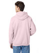 Hanes Unisex Ecosmart Pullover Hooded Sweatshirt pale pink ModelBack