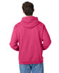 Hanes Unisex Ecosmart Pullover Hooded Sweatshirt wow pink ModelBack