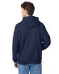 Hanes Unisex Ecosmart Pullover Hooded Sweatshirt navy ModelBack