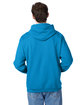 Hanes Unisex Ecosmart Pullover Hooded Sweatshirt teal ModelBack