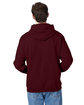 Hanes Unisex Ecosmart Pullover Hooded Sweatshirt maroon ModelBack