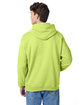 Hanes Unisex Ecosmart Pullover Hooded Sweatshirt safety green ModelBack