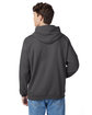 Hanes Unisex Ecosmart Pullover Hooded Sweatshirt smoke gray ModelBack