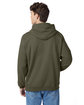 Hanes Unisex Ecosmart Pullover Hooded Sweatshirt fatigue green ModelBack