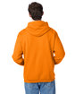 Hanes Unisex Ecosmart Pullover Hooded Sweatshirt safety orange ModelBack